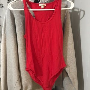Red body suit